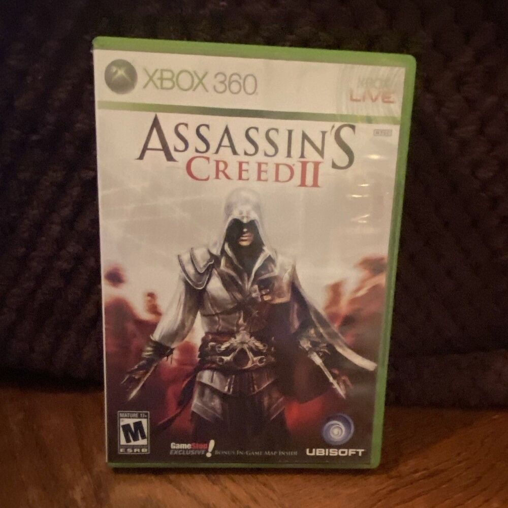 Xbox 360 Ubisoft Assassin's Creed II w/ Case & Manual, M Action/Adventure